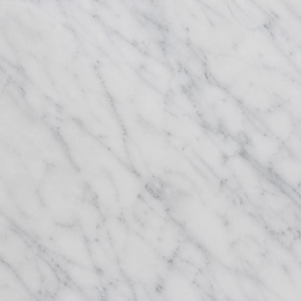 Polished Bianco Carrara marble with fine soft grey veining